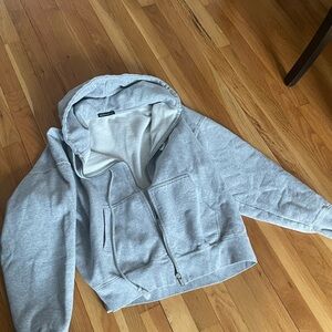 Brandy Melville gray zip up hoodie